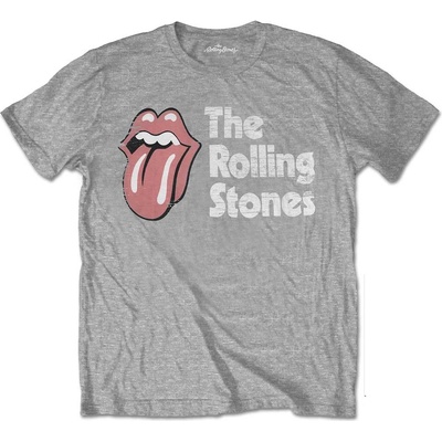 Rolling Stones tričko Scratched Logo šedá