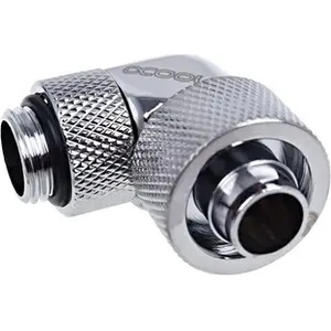 Alphacool Фитинг Alphacool Eiszapfen, Удължител, 90°, 16/10mm, G1/4, Сребрист (AC-1011166) - xtreme