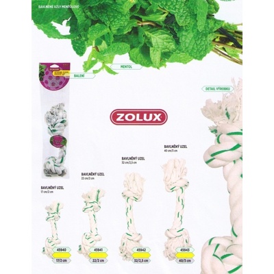 ZOLUX Bavlněný uzel mentol 22 cm