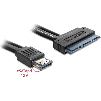 DeLock 84402 kabel eSATAp na SATA 22 pin délka 0,5m, pro 2,5" i 3,5" HDD