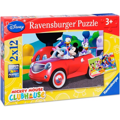 Ravensburger Пъзел Ravensburger от 2 x 12 части - Мики и приятели (7565)