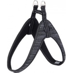 Rogz FAST FIT XXS - Модерен нагръдник с подплата за кучета, 12мм/32 см. - черен