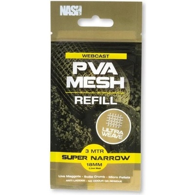 Kevin Nash PVA punčocha Webcast Ultra Weave Refill Super Narrow 3 m 18 mm