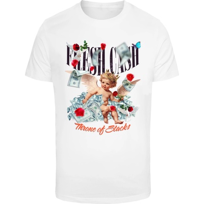 Mister Tee Тениска Fresh Cash Tee white XXLUB-MT3176-00220 - Тъмносив, размер L