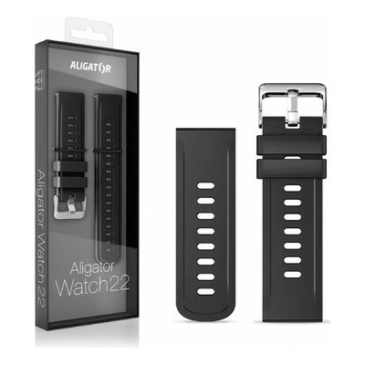Aligator Watch 22 mm silikónový remienok čierny 22AW0003