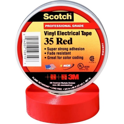 3M Scotch 35 Vinylová elektrická páska 19 mm x 20 m červená
