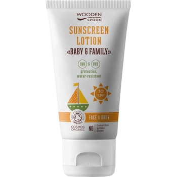 Image 1 of Wooden Spoon Био слънцезащитен лосион Wooden Spoon - Baby & Family, SPF 30, 150 ml