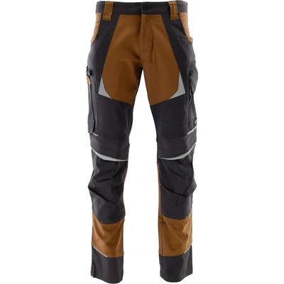 Sara Workwear Strečové kalhoty COTTONFLEX tmavě šedé hnědé