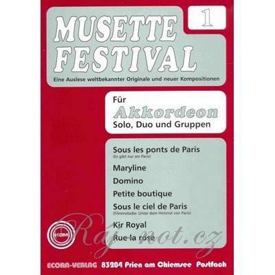 MUSETTE FESTIVAL 1 for Accordion solo duo alebo ensemble / akordeón