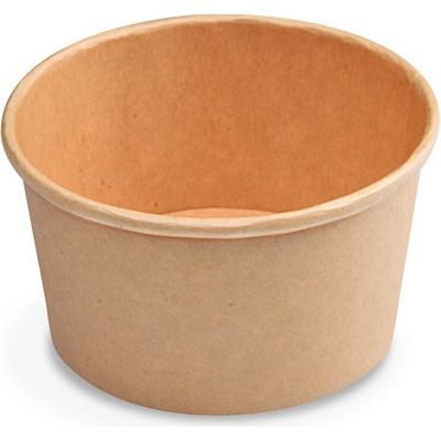 GASTRO 76936 papierová miska okrúhla veľkosť S, 350ml, priemer 115mm, viečko 76930, hnedá