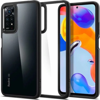 Image 1 of Spigen Ultra Hybrid Case - хибриден кейс с висока степен на защита за Xiaomi Redmi Note 11 Pro 5G (черен-прозрачен)