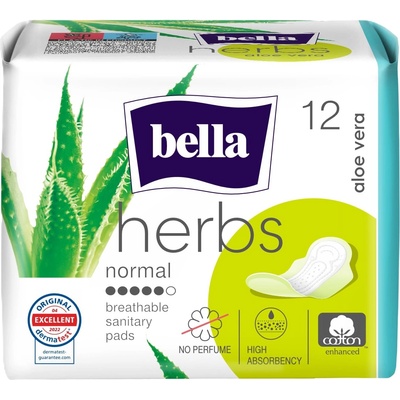 Bella Herbs Дамски превръзки Aloe, 12 броя