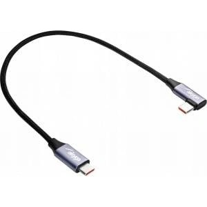 Akyga Angle Cable USB type C / USB type C 30cm AK-USB-53 60W Mesh