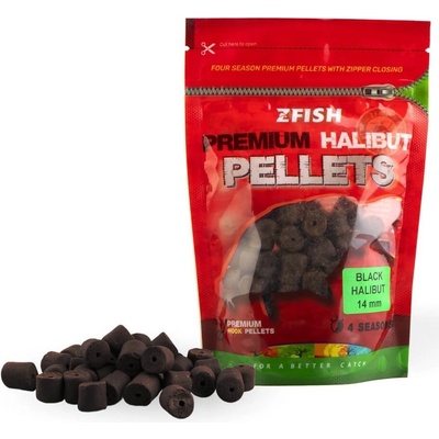 Zfish Chytacie Pelety Premium Halibut Pellets Black Halibut 200g 14mm