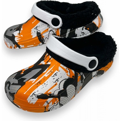 Fashion chlapecké zateplené kroksy černé – Zboží Mobilmania