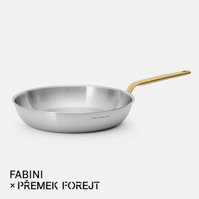 FABINI Panvica & Forejt ø 30 cm - Nerezová beznitová panvica z viacvrstvovej nerezovej ocele bez pokrievky