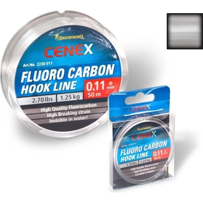 Browning Cenex Fluoro Carbon Hook Line transparent 50m 0,07mm 0,5kg