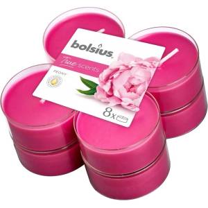 Bolsius Bolsius Polska Sprzedaż sp. z o. o. Ароматни чаени свещи Bolsius Aromatic 2.0 Maxi 8 бр. , Божур