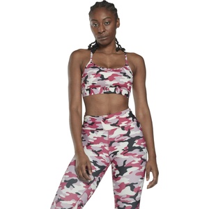 Reebok Спортен сутиен Lux Skinny Strap Camo Print Sports