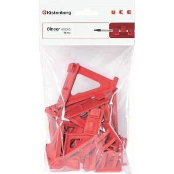 Kistenberg BINEER HOOKS Sada držiakov na montážne panely 16ks, červená KBH16
