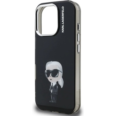 CG Mobile iPhone 16 Pro KARL LAGERFELD IML AQUARELLE KARL силиконов протектор за телефон, удароустойчив, протектор за камера, BLACK KLHCP16LHMKIAQK (KLHCP16LHMKIAQK)