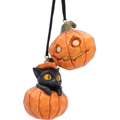 NEMESIS NOW Závesná ozdoba Závesná ozdoba Whisper Wood - Pumpkin and Patch