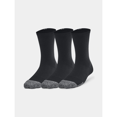 Under Armour Socks UA Heatgear 3pk Crew Yth BLK čierna