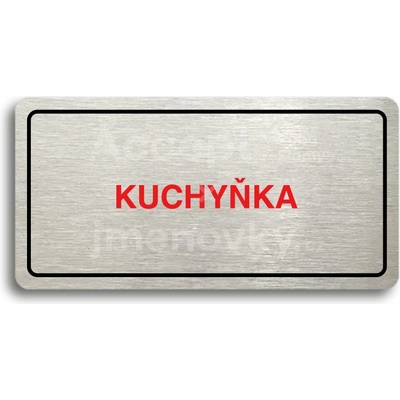 ACCEPT Piktogram KUCHYŇKA - stříbrná tabulka - barevný tisk