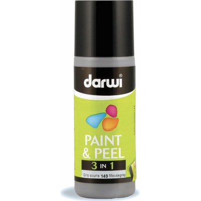 Darwi Paint & Peel 3v1 zlupovacia farba na sklo 80 ml sivá