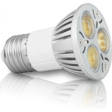 Whitenergy POWER LED žárovka SMD5050 MR16 E27 3W teplá bílá