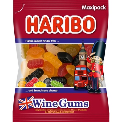 Haribo English Wine Gums želé s ovocnou příchutí 500 g