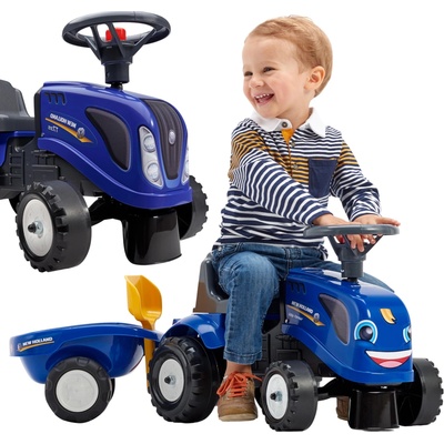 Falk traktor New Holland modré s volantem a valníkem
