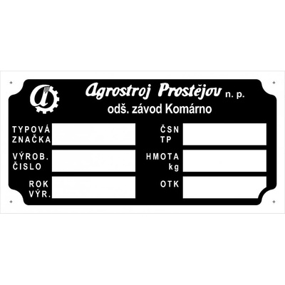 Výrobní štítek kabiny Zetor 5611