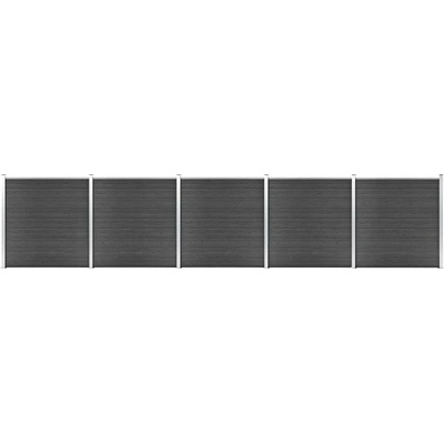 ZBXL Set plotového dílce WPC 872 x 186 cm černý