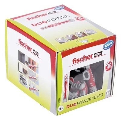 Hmoždinka Fischer DUOPOWER 10x80 mm 25 ks – Zboží Mobilmania