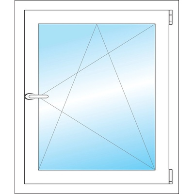 OKNA HNED Plastové okno 67x79 cm (670x790 mm) bílé otevíravé a sklopné pravé