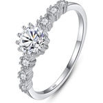 Silenti Jewelry Сребърен пръстен "Огън" - 8 - 57мм (18.1мм диам. )