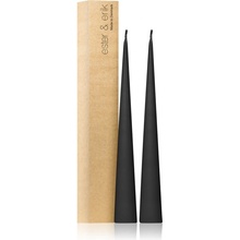 ester & erik cone candles raw black 2 x 37 cm