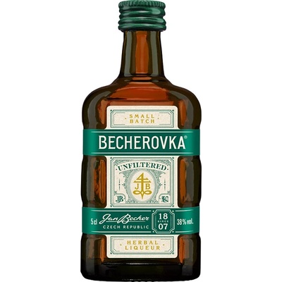 Becherovka Unfiltered 38% Mini 0,05 l (holá láhev)