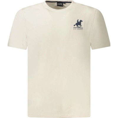 US Grand POLO SHORT SLEEVE T-SHIRT MEN BEIGE krémová