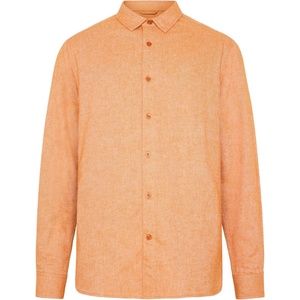 KnowledgeCotton Apparel Мъжка риза с копчета KnowledgeCotton Apparel Regular Fit Heavy Twill Flannel Shirt - Pumpkin Spice (033-2930-0412)
