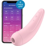 Satisfyer Curvy 2+ - вибратор за клитор с въздушни вълни, управляван чрез приложение (розов)