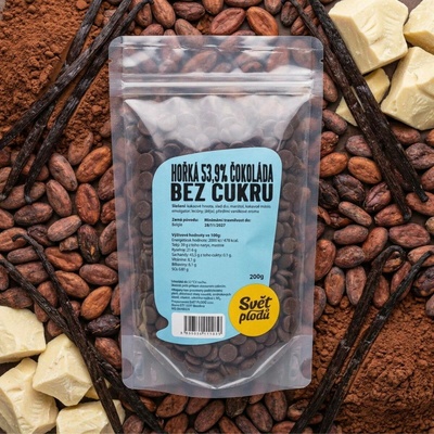 Svět plodů Hořká 53,9% bez cukru 200 g