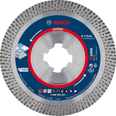 Bosch Diamantový rezací kotúč EXPERT HardCeramic X-LOCK 115 x 22,23 x 1,4 x10 mm 2608900657