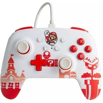 Image 1 of PowerA EnWired Nintendo Switch Mario Red & White (1519186-01) (1519186-01)