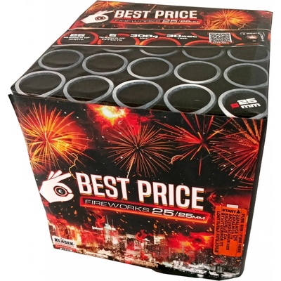 Kompaktní ohňostroj 25 ran 25 mm Best Price Wild Fire