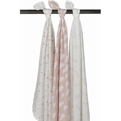 Meyco Plenky 3balení 70 x 70 cm Feather Clouds Dots Rose