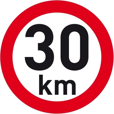 Samolepka reflexní rychlost 30 km, průměr 200 mm