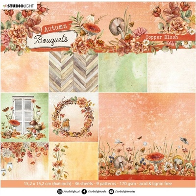 Blok podkladových papírů Studio Light "Autumn Bouquets", 36 l. - Podzim na zahradě