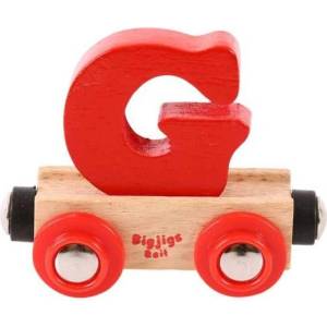 Bigjigs Rail Вагонче дървена влакова линия - Буква G (BR107)